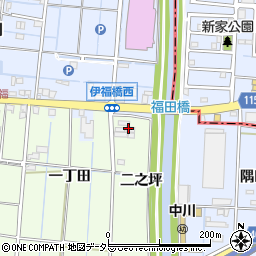 愛知県あま市七宝町下之森（二之坪）周辺の地図