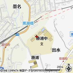 勝浦市立勝浦中学校周辺の地図
