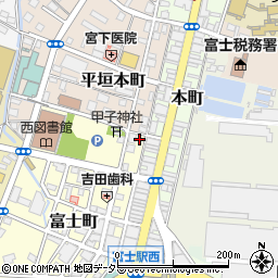 タイムズ富士本町駐車場周辺の地図