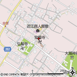 滋賀県東近江市五個荘金堂町486周辺の地図