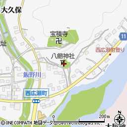 愛知県豊田市西広瀬町市場周辺の地図