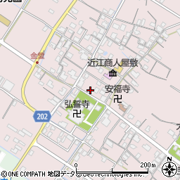 滋賀県東近江市五個荘金堂町621周辺の地図