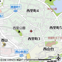 愛知県名古屋市名東区西里町3丁目31周辺の地図