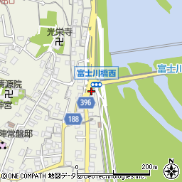 富士川橋周辺の地図
