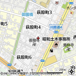 日本郵政公社東海支社新萩原宿舎周辺の地図