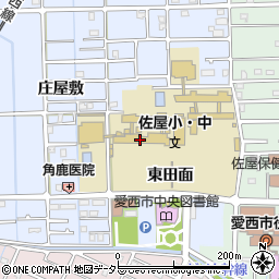 愛西市立佐屋中学校周辺の地図