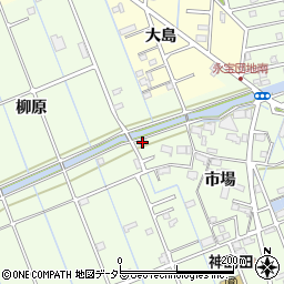 愛知県津島市中一色町市場94-1周辺の地図