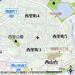愛知県名古屋市名東区西里町3丁目36周辺の地図