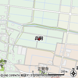 愛知県愛西市稲葉町高附周辺の地図