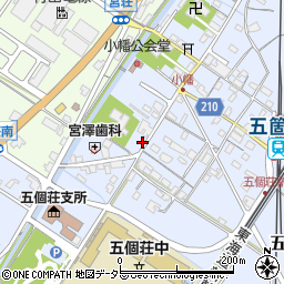 滋賀県東近江市五個荘小幡町672周辺の地図