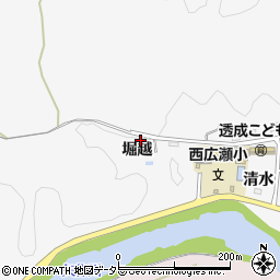 愛知県豊田市西広瀬町堀越692周辺の地図