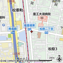 セブンイレブン名古屋松原３丁目店周辺の地図
