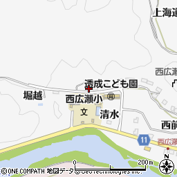 愛知県豊田市西広瀬町清水周辺の地図