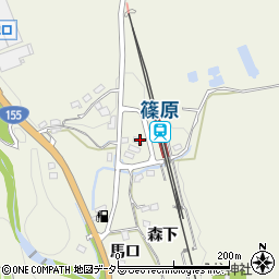 愛知県豊田市篠原町砂ケ入周辺の地図