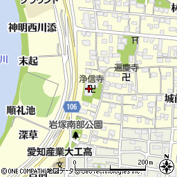 愛知県名古屋市中村区岩塚町郷中20周辺の地図
