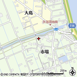 愛知県津島市中一色町市場97周辺の地図