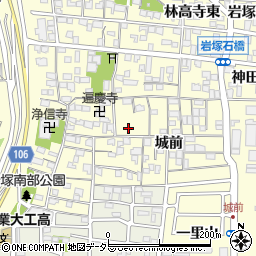 愛知県名古屋市中村区岩塚町城前36周辺の地図