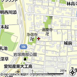 愛知県名古屋市中村区岩塚町郷中56周辺の地図