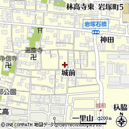 愛知県名古屋市中村区岩塚町城前23周辺の地図