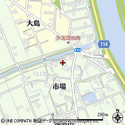 愛知県津島市中一色町市場99周辺の地図