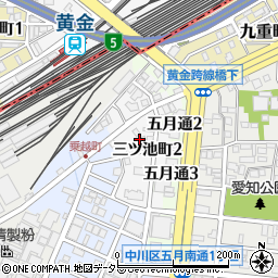 愛知県名古屋市中川区三ツ池町周辺の地図
