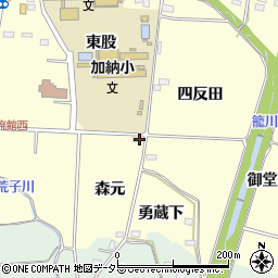 愛知県豊田市加納町森元周辺の地図