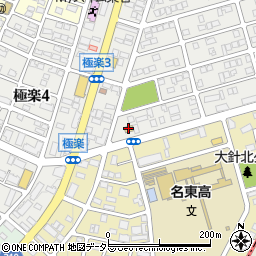 ファミリーマート名東極楽店周辺の地図