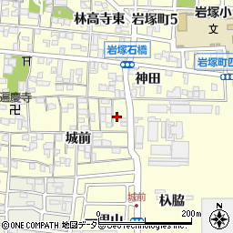 愛知県名古屋市中村区岩塚町城前4-1周辺の地図