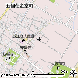 滋賀県東近江市五個荘金堂町408周辺の地図