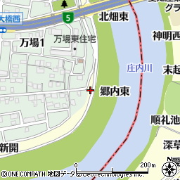 愛知県名古屋市中川区富田町大字万場郷内東周辺の地図