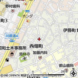 愛知県名古屋市昭和区西畑町周辺の地図