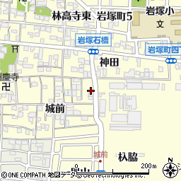 愛知県名古屋市中村区岩塚町城前4周辺の地図