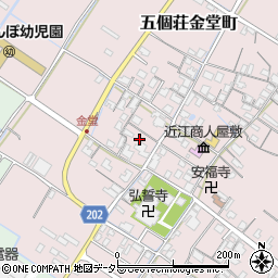 滋賀県東近江市五個荘金堂町899周辺の地図