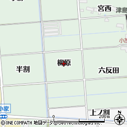 愛知県愛西市小茂井町（柳原）周辺の地図