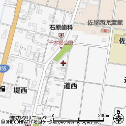 愛知県愛西市佐屋町道西68周辺の地図