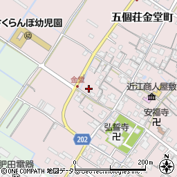 滋賀県東近江市五個荘金堂町891周辺の地図