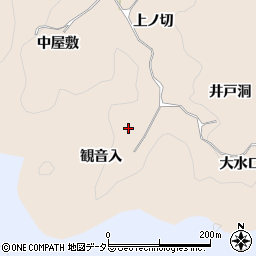 愛知県豊田市東中山町観音入周辺の地図