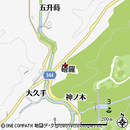 愛知県豊田市中立町磆羅周辺の地図
