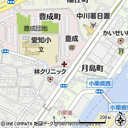 ラッキーパーキング豊成町周辺の地図