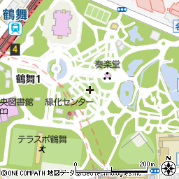 鶴舞公園周辺の地図