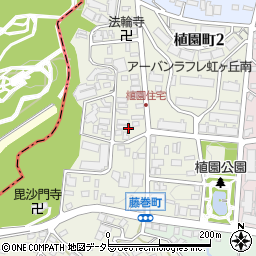 愛知県名古屋市名東区植園町周辺の地図