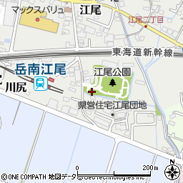 江尾公園トイレ周辺の地図