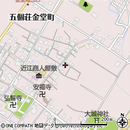 滋賀県東近江市五個荘金堂町402周辺の地図