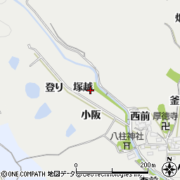 愛知県豊田市本徳町塚越周辺の地図