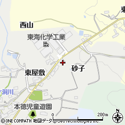 愛知県豊田市本徳町砂子周辺の地図