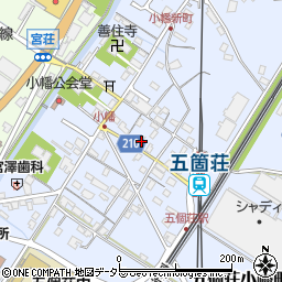 滋賀県東近江市五個荘小幡町598周辺の地図