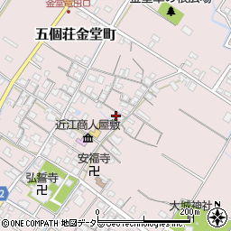 滋賀県東近江市五個荘金堂町650周辺の地図