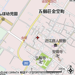 滋賀県東近江市五個荘金堂町881周辺の地図
