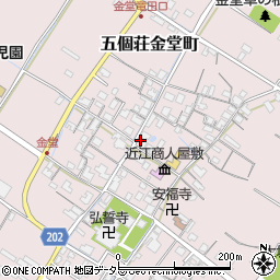 滋賀県東近江市五個荘金堂町643周辺の地図