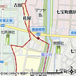 愛知県あま市七宝町鷹居周辺の地図